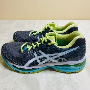 Asics Womens Gel Nimbus 18 T650N Gray Running Shoes Sneakers Size 7.5
